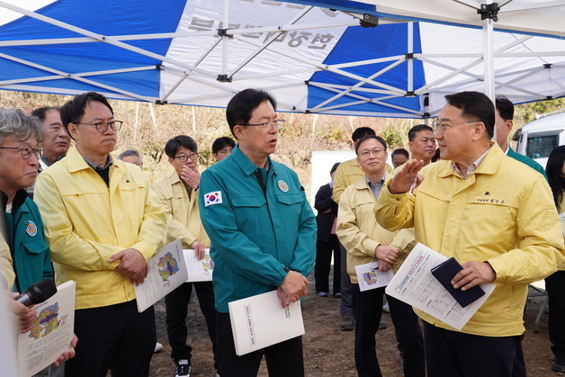 [동정] 김인호 산림청장, 소나무재선충병 수종전환 방제 현장 점검