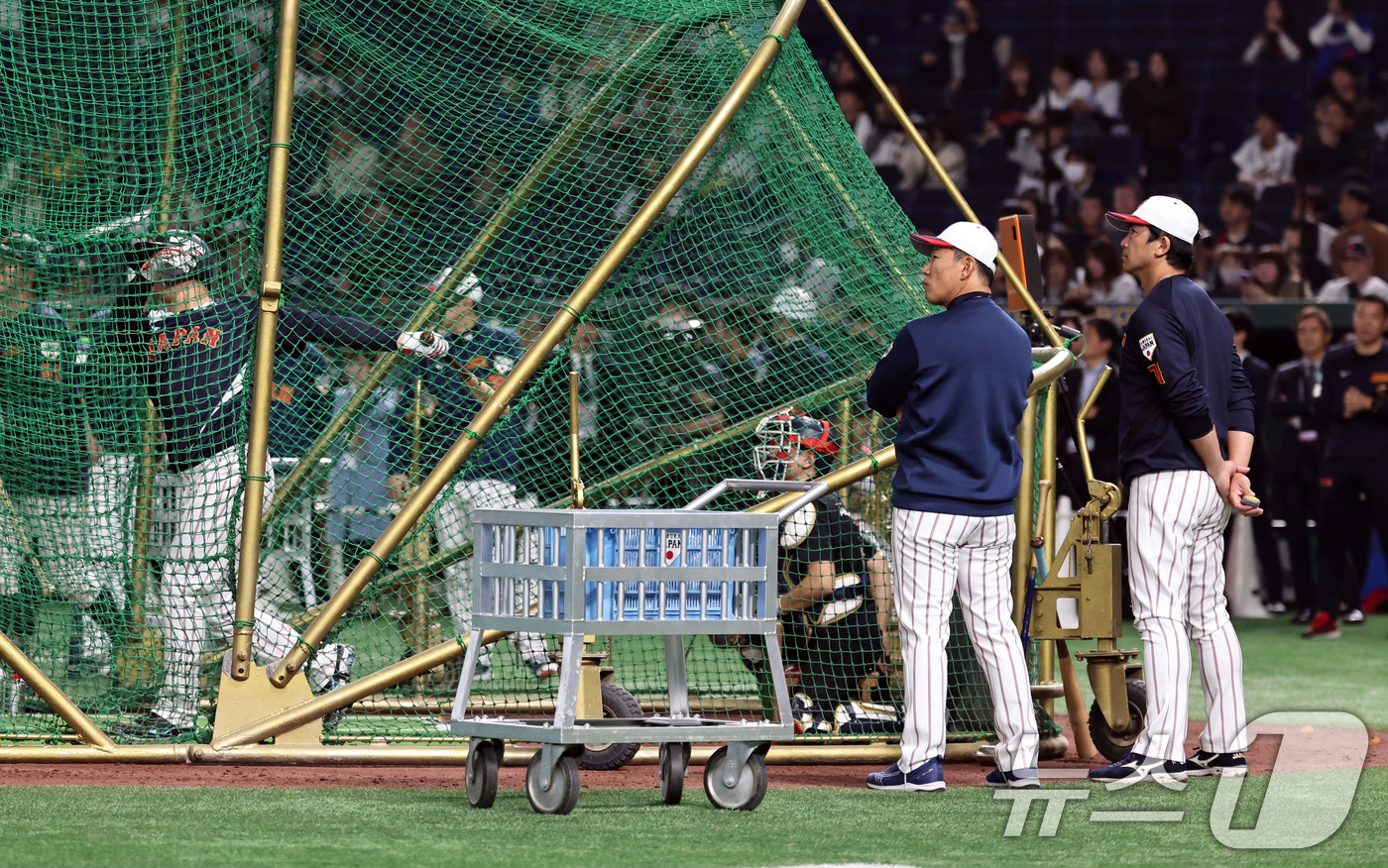 (도쿄(일본)=뉴스1) 구윤성 기자 = 15일 오후 일본 도쿄돔에서 열리는 월드베이스볼클래식(WBC) 대비 평가전 '2025 케이 베이스볼 시리즈(K-BASEBALL SERIES) …