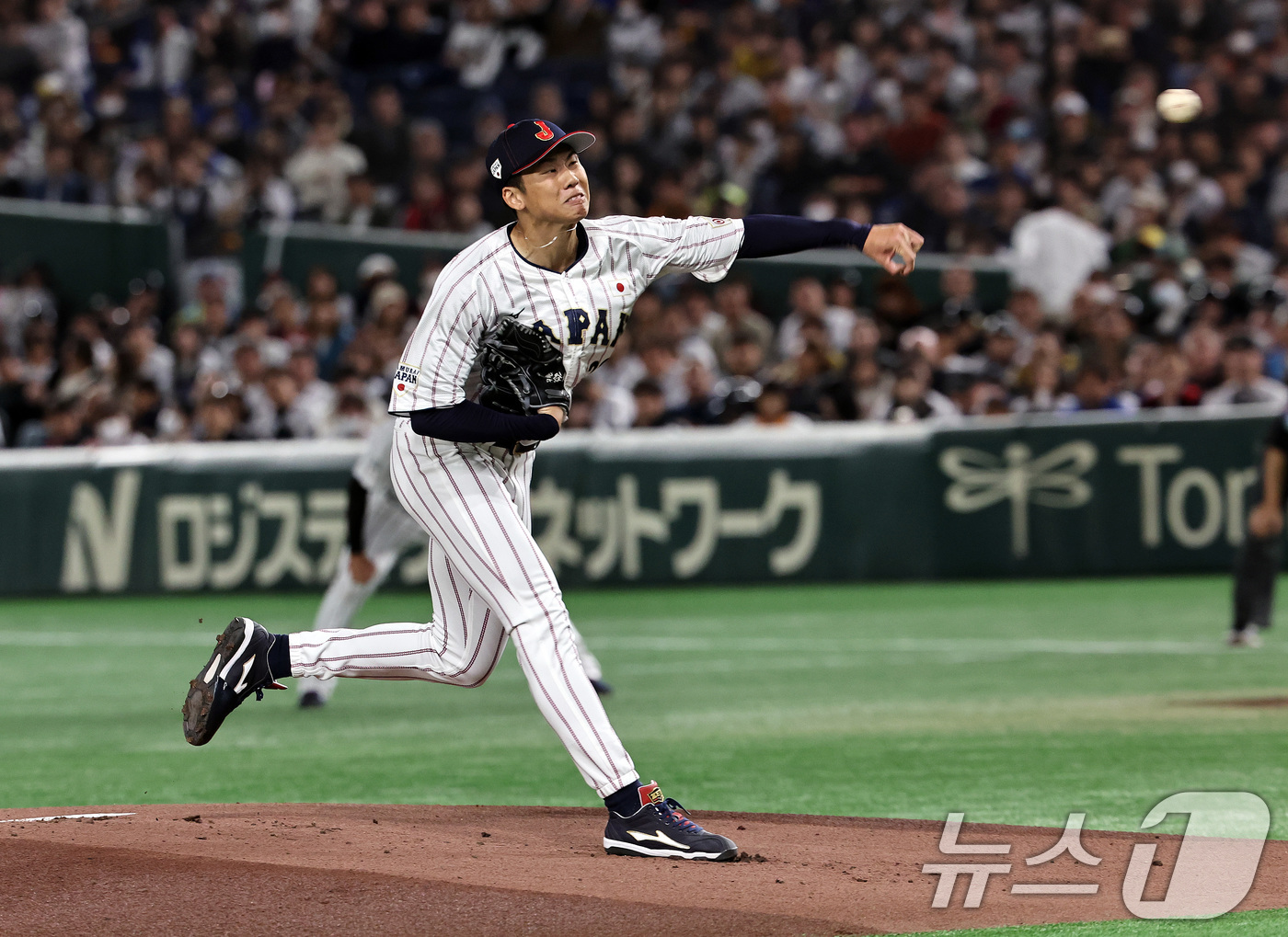 (도쿄(일본)=뉴스1) 구윤성 기자 = 15일 오후 일본 도쿄돔에서 열린 월드베이스볼클래식(WBC) 대비 평가전 '2025 케이 베이스볼 시리즈(K-BASEBALL SERIES)' …