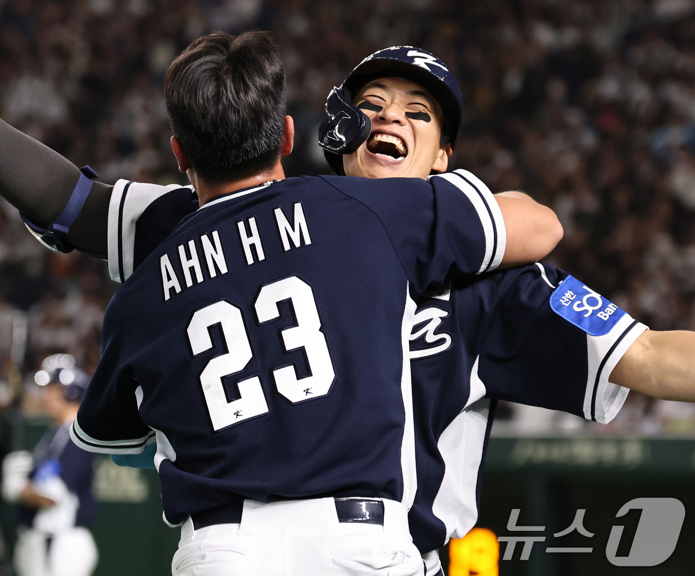 (도쿄(일본)=뉴스1) 구윤성 기자 = 15일 오후 일본 도쿄돔에서 열린 월드베이스볼클래식(WBC) 대비 평가전 '2025 케이 베이스볼 시리즈(K-BASEBALL SERIES)' …