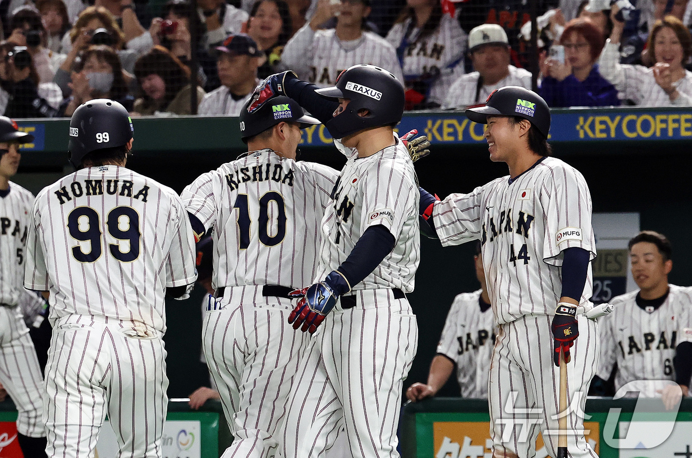 (도쿄(일본)=뉴스1) 구윤성 기자 = 15일 오후 일본 도쿄돔에서 열린 월드베이스볼클래식(WBC) 대비 평가전 '2025 케이 베이스볼 시리즈(K-BASEBALL SERIES)' …