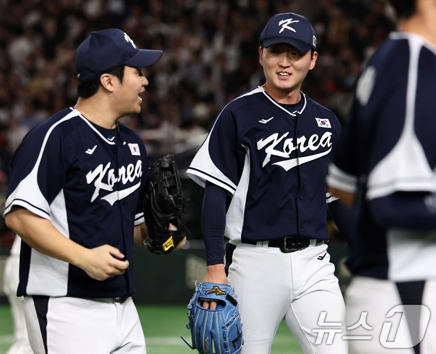 (도쿄(일본)=뉴스1) 구윤성 기자 = 15일 오후 일본 도쿄돔에서 열린 월드베이스볼클래식(WBC) 대비 평가전 '2025 케이 베이스볼 시리즈(K-BASEBALL SERIES)' …