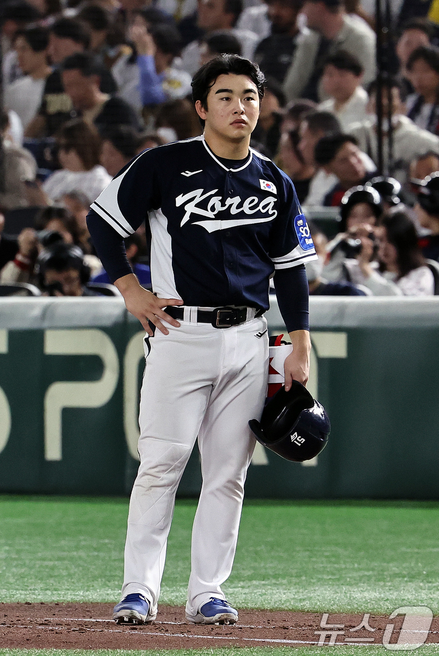 (도쿄(일본)=뉴스1) 구윤성 기자 = 15일 오후 일본 도쿄돔에서 열린 월드베이스볼클래식(WBC) 대비 평가전 '2025 케이 베이스볼 시리즈(K-BASEBALL SERIES)' …