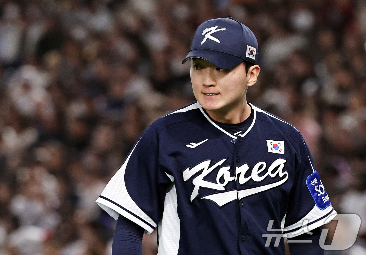 (도쿄(일본)=뉴스1) 구윤성 기자 = 15일 오후 일본 도쿄돔에서 열린 월드베이스볼클래식(WBC) 대비 평가전 '2025 케이 베이스볼 시리즈(K-BASEBALL SERIES)' …