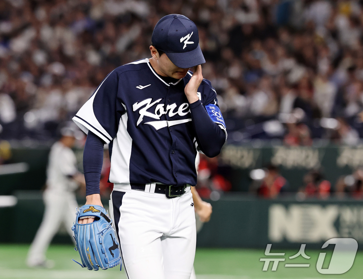 (도쿄(일본)=뉴스1) 구윤성 기자 = 15일 오후 일본 도쿄돔에서 열린 월드베이스볼클래식(WBC) 대비 평가전 '2025 케이 베이스볼 시리즈(K-BASEBALL SERIES)' …