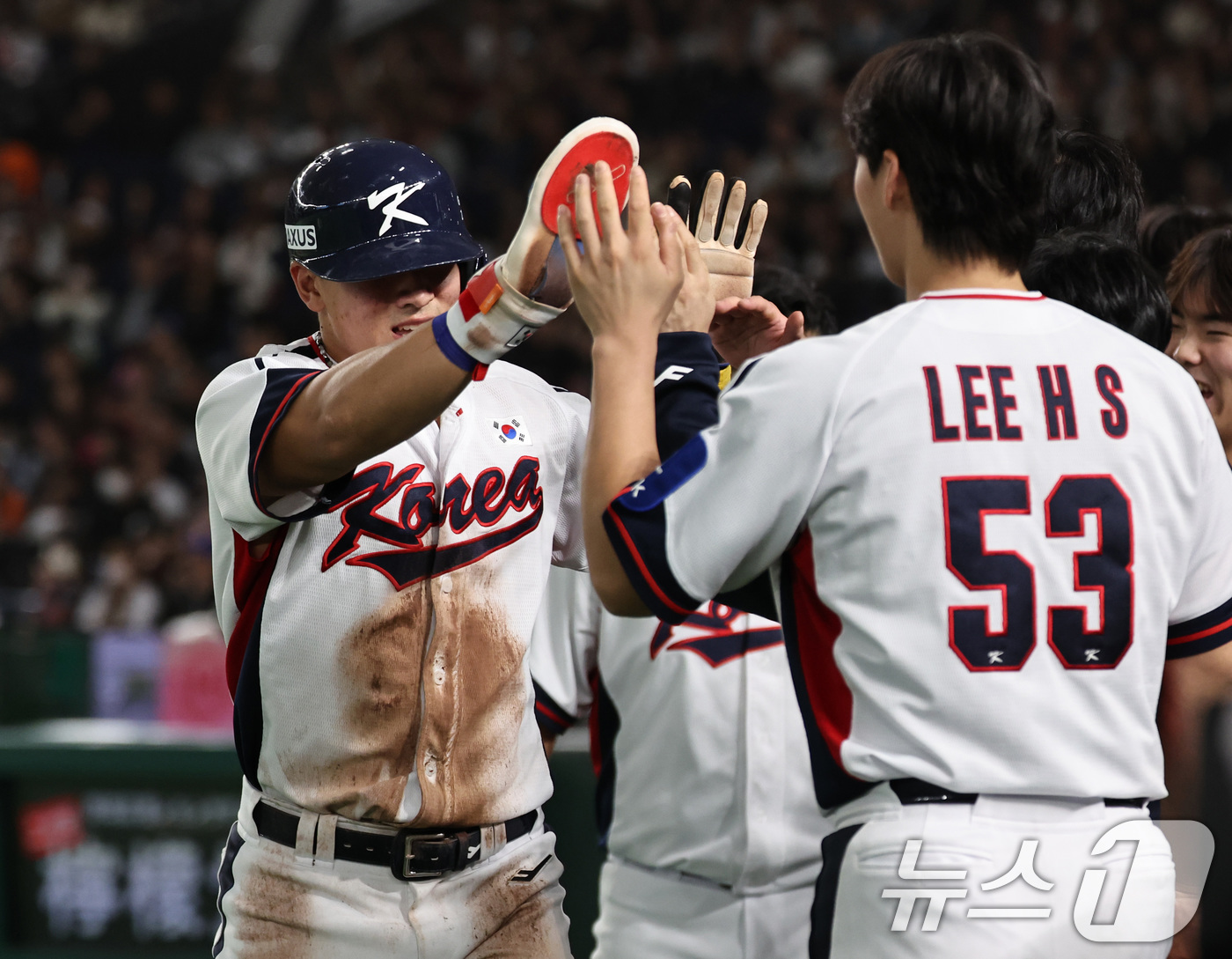 (도쿄(일본)=뉴스1) 구윤성 기자 = 16일 오후 일본 도쿄돔에서 열린 월드베이스볼클래식(WBC) 대비 평가전 '2025 케이 베이스볼 시리즈(K-BASEBALL SERIES)' …