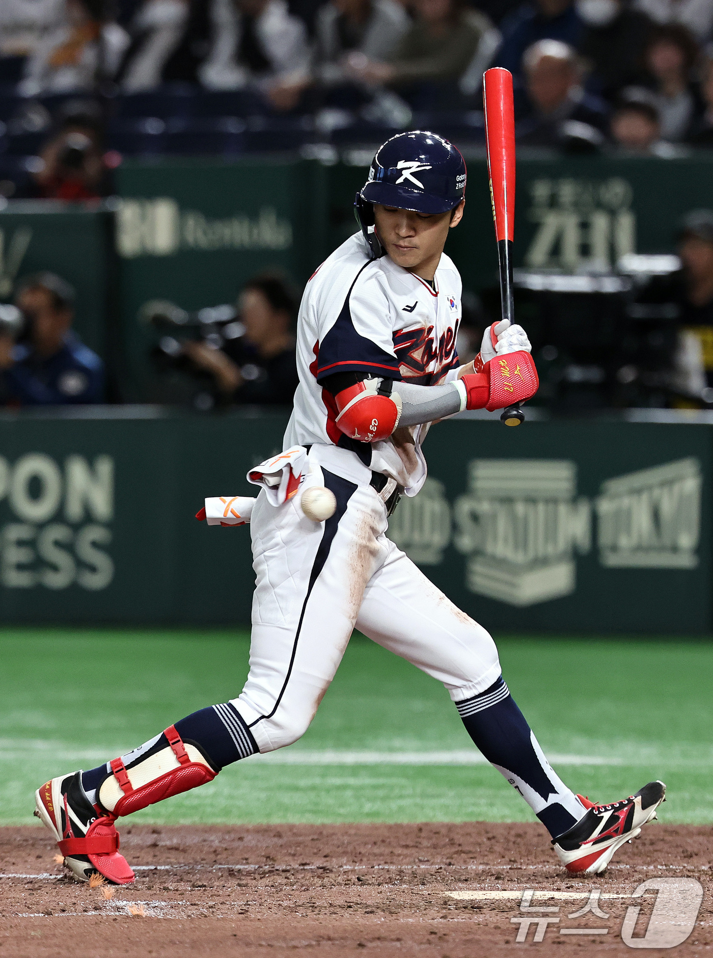 (도쿄=뉴스1) 구윤성 기자 = 16일 오후 일본 도쿄돔에서 열린 월드베이스볼클래식(WBC) 대비 평가전 '2025 케이 베이스볼 시리즈(K-BASEBALL SERIES)' 일본과 …