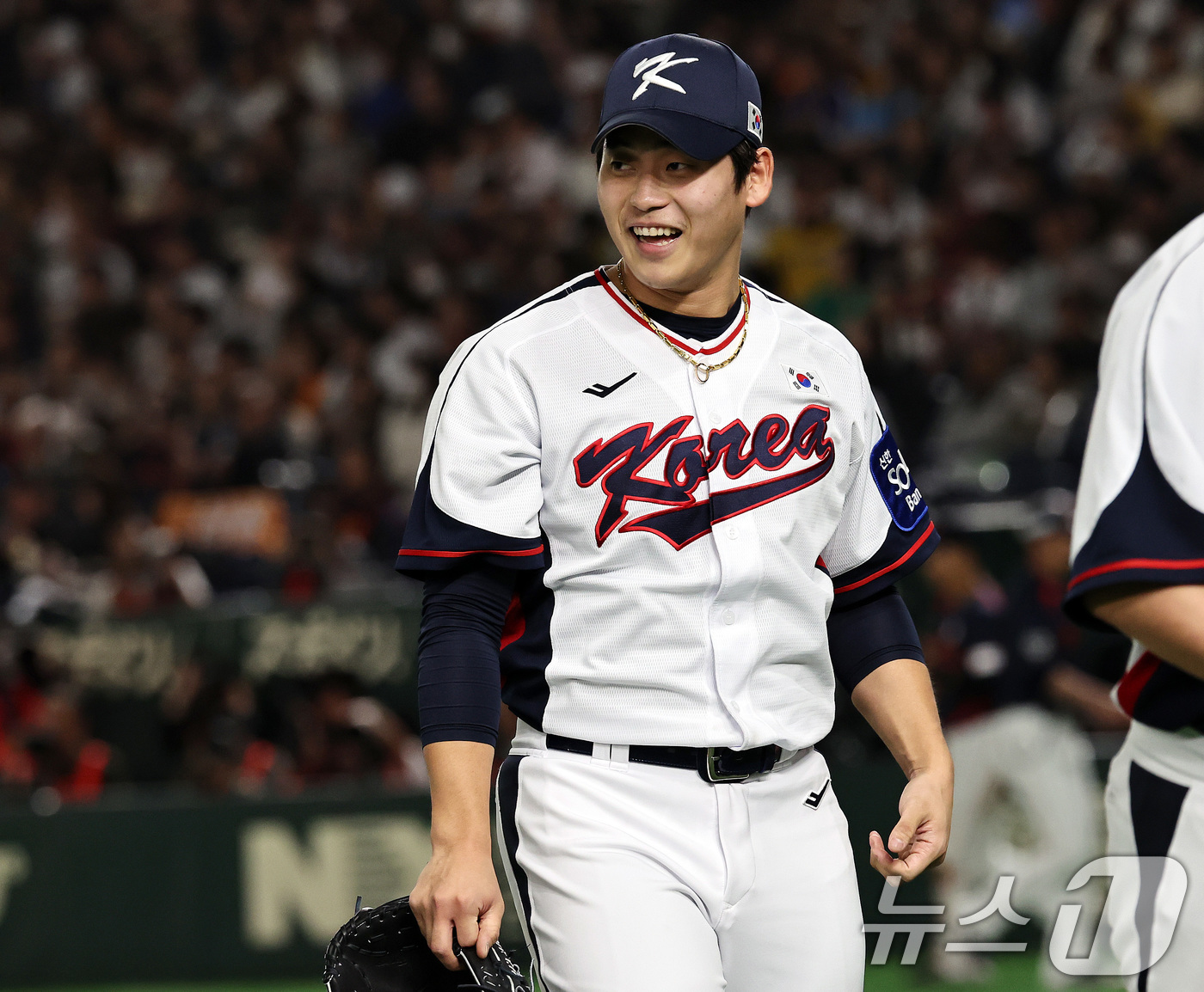 (도쿄=뉴스1) 구윤성 기자 = 16일 오후 일본 도쿄돔에서 열린 월드베이스볼클래식(WBC) 대비 평가전 '2025 케이 베이스볼 시리즈(K-BASEBALL SERIES)' 일본과 …