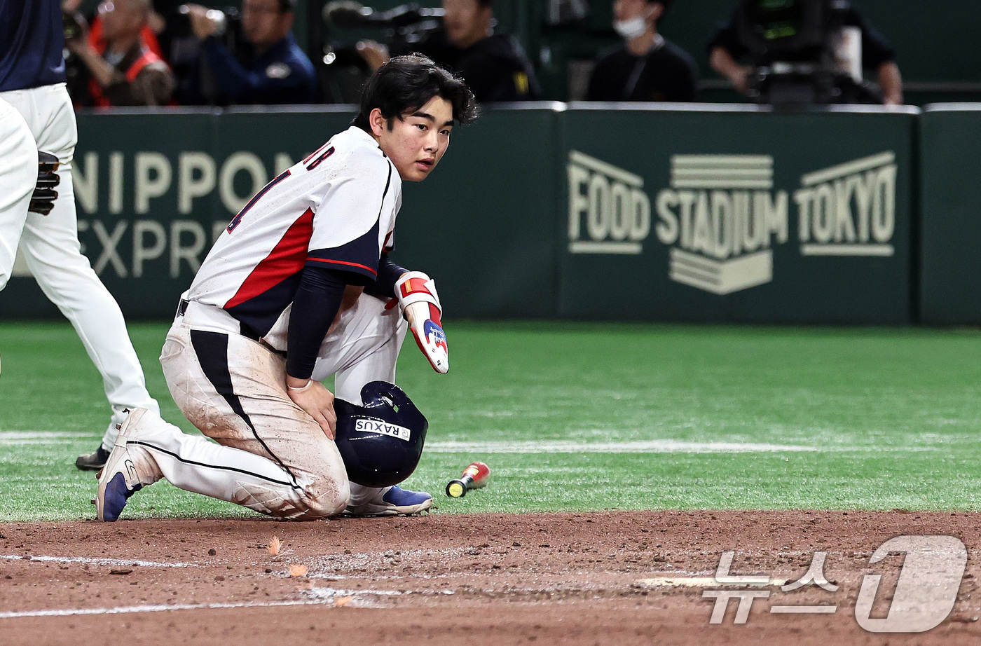 (도쿄=뉴스1) 구윤성 기자 = 16일 오후 일본 도쿄돔에서 열린 월드베이스볼클래식(WBC) 대비 평가전 '2025 케이 베이스볼 시리즈(K-BASEBALL SERIES)' 일본과 …