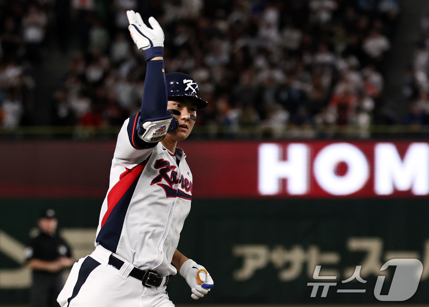 (도쿄=뉴스1) 구윤성 기자 = 16일 오후 일본 도쿄돔에서 열린 월드베이스볼클래식(WBC) 대비 평가전 '2025 케이 베이스볼 시리즈(K-BASEBALL SERIES)' 일본과 …