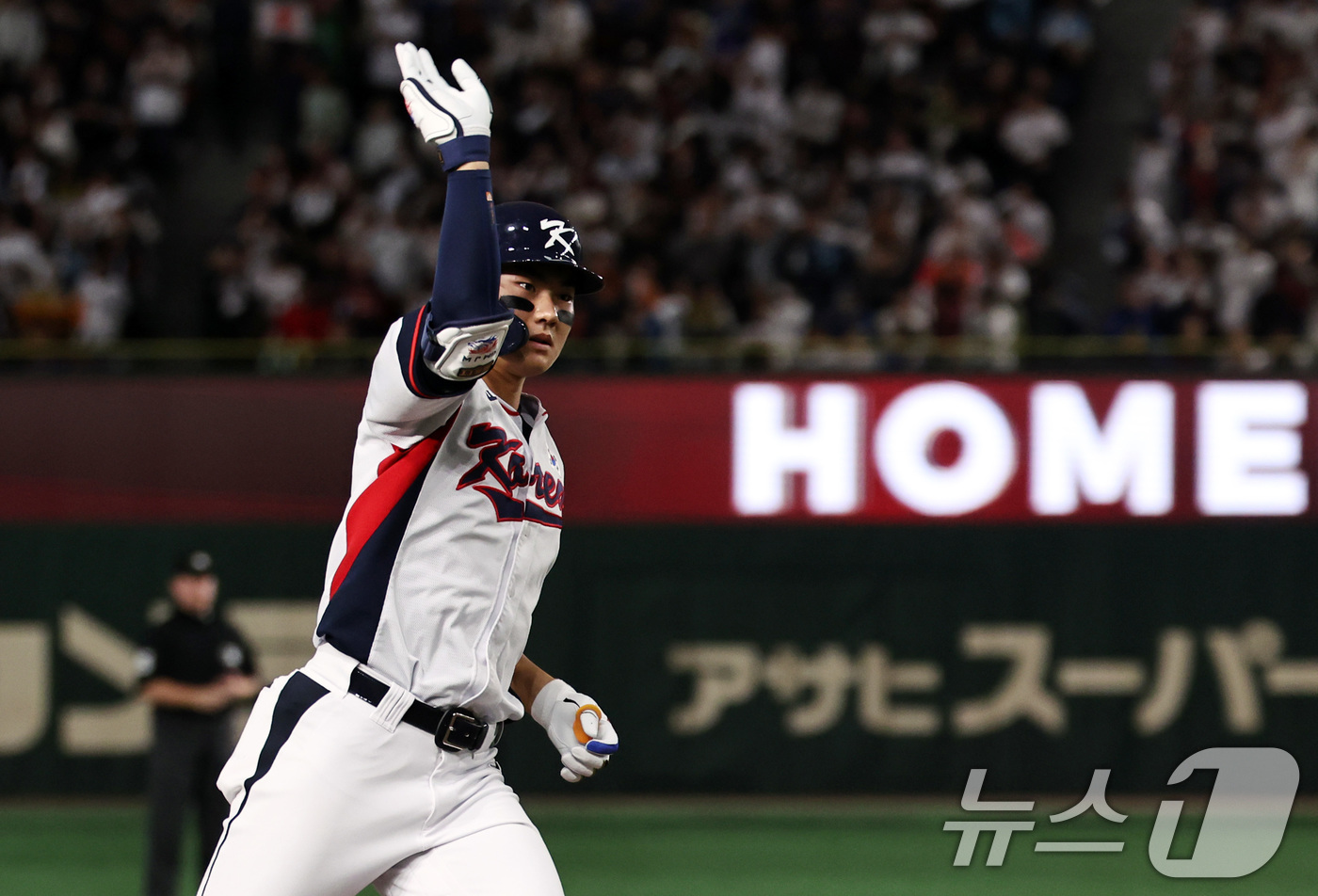 (도쿄=뉴스1) 구윤성 기자 = 16일 오후 일본 도쿄돔에서 열린 월드베이스볼클래식(WBC) 대비 평가전 '2025 케이 베이스볼 시리즈(K-BASEBALL SERIES)' 일본과 …