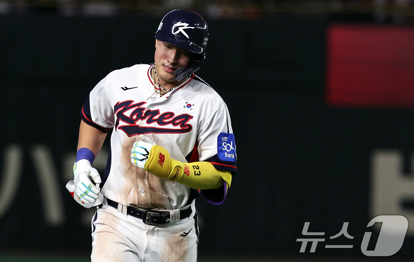 (도쿄=뉴스1) 구윤성 기자 = 16일 오후 일본 도쿄돔에서 열린 월드베이스볼클래식(WBC) 대비 평가전 '2025 케이 베이스볼 시리즈(K-BASEBALL SERIES)' 일본과 …