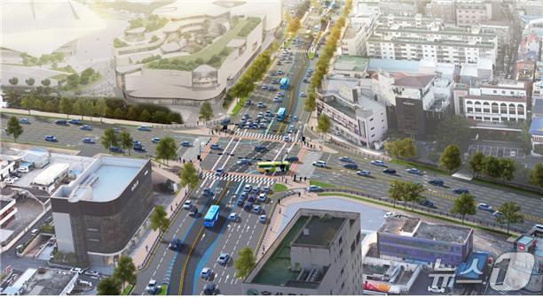 본문 이미지 - 전주 기린대로 BRT 사업 조감도./뉴스1