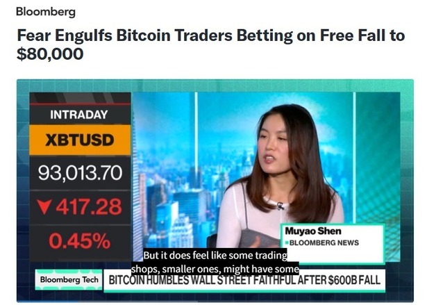 "비트코인 8만달러까지 떨어진다"…트레이더들 약세장 베팅(상보)