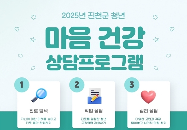 진천군청년센터, 마음건강·진로상담 프로그램 운영