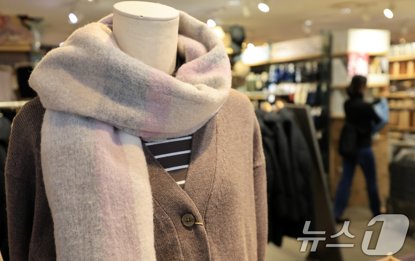 (서울=뉴스1) 이호윤 기자 = 영하권 추운 날씨를 보인 18일 서울 시내 한 대형마트에 목도리가 진열돼 있다. 2025.11.18/뉴스1