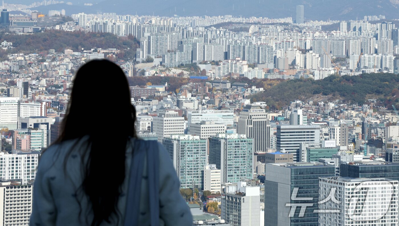 본문 이미지 - 서울 중구 남산에서 바라본 아파트 단지의 모습. 2025.11.18/뉴스1 ⓒ News1 이호윤 기자