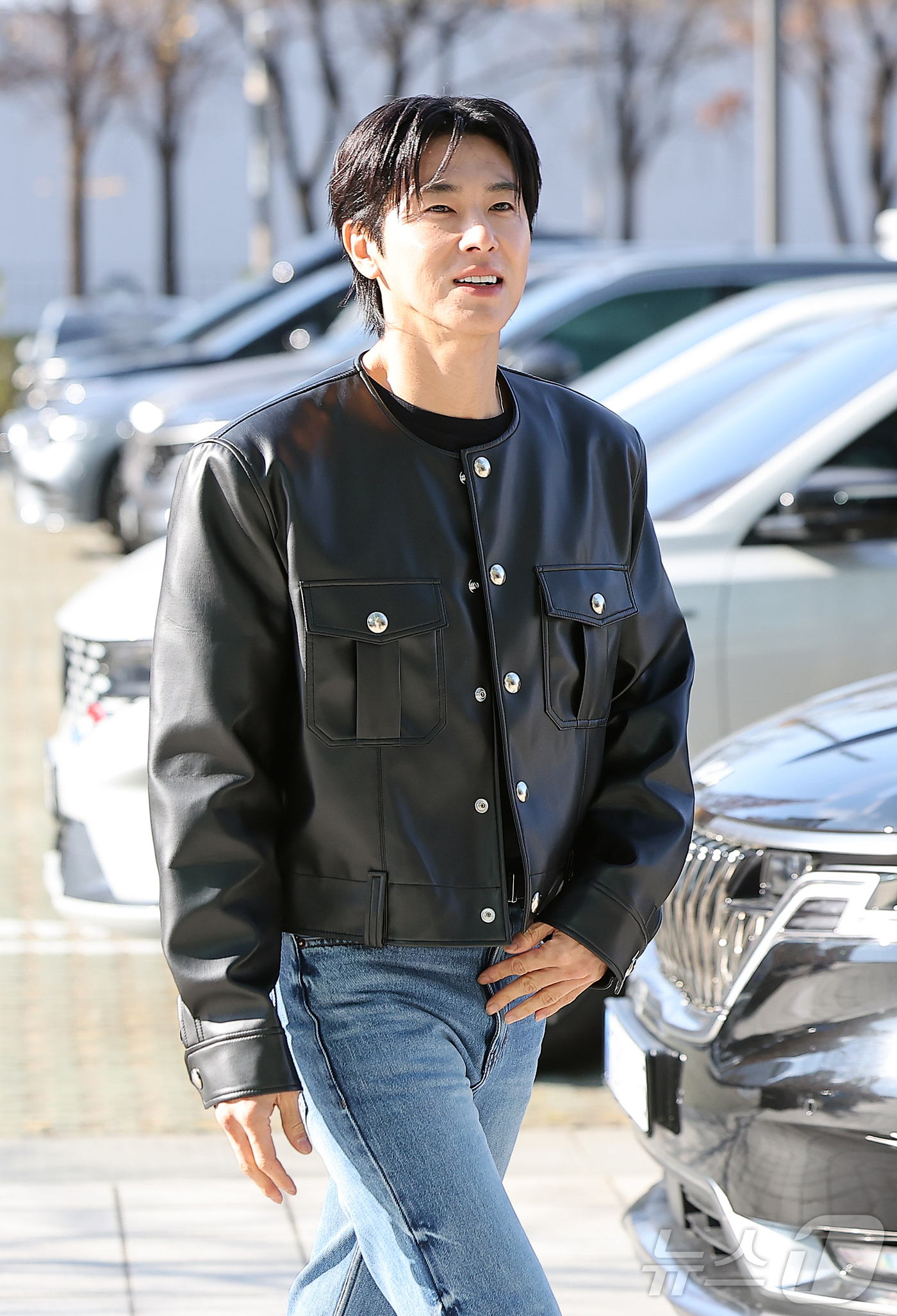 (서울=뉴스1) 김진환 기자 = 동방신기 유노윤호가 18일 오후 서울 양천구 목동SBS에서 진행된 라디오 '컬투쇼' 참석하고 있다. 2025.11.18/뉴스1