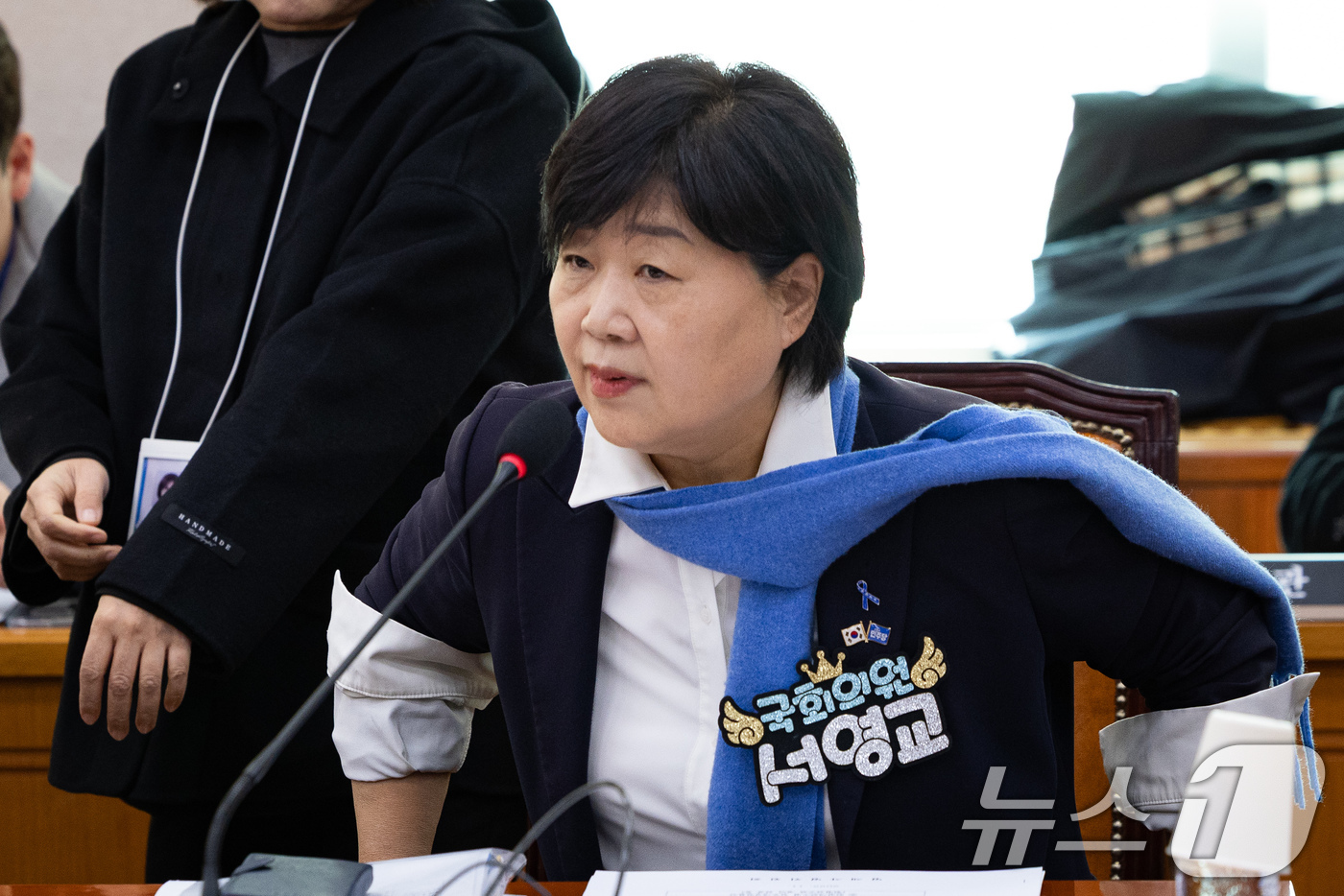 (서울=뉴스1) 유승관 기자 = 서영교 더불어민주당 의원이 19일 서울 여의도 국회에서 열린 제429회 국회(정기회) 법제사법위원회 제5차 법안심사제1소위원회에 참석하고 있다. 2 …