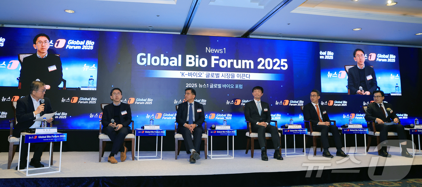 (서울=뉴스1) 김진환 기자 = 박영민 국가신약개발사업단 단장이 19일 오전 서울 중구 소공동 롯데호텔 사파이어볼룸에서 열린 '뉴스1 글로벌바이오포럼(GBF) 2025’에 참석해 …