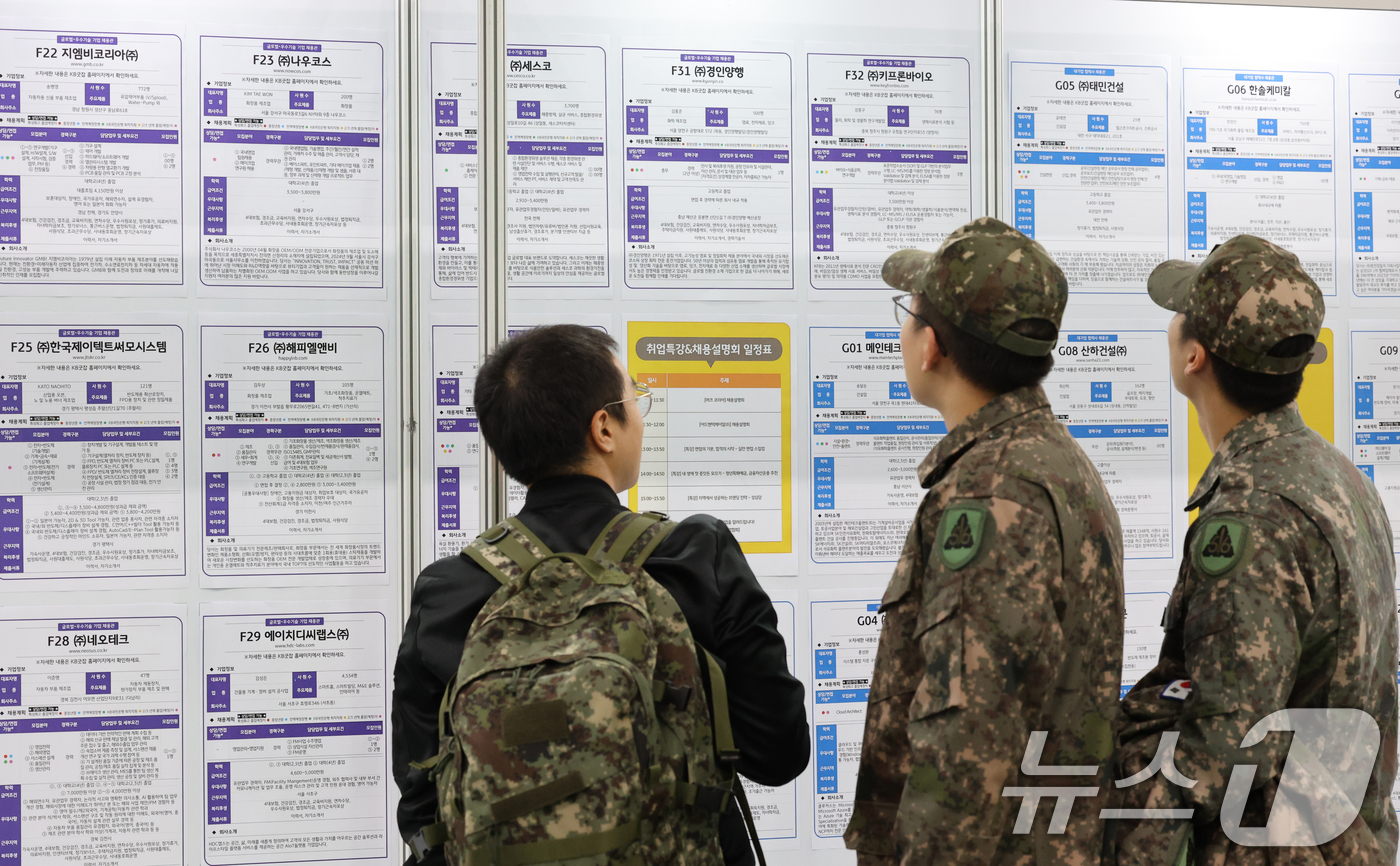 (대전=뉴스1) 김기태 기자 = 19일 대전컨벤션센터에서 고용노동부와 KB국민은행, 대전시가 공동 주최로 열린 '고용노동부와 함께하는 청년의 내일(My Job), 2025 KB굿잡 …