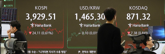 코스피ㆍ코스닥 하락 마감