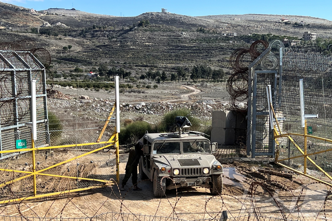 (골란고원 로이터=뉴스1) 이창규 기자 = 이스라엘군 차량이 골란고원을 거쳐 시리아를 빠져나가고 있다. 2025.1.5./뉴스1ⓒ 로이터=뉴스1