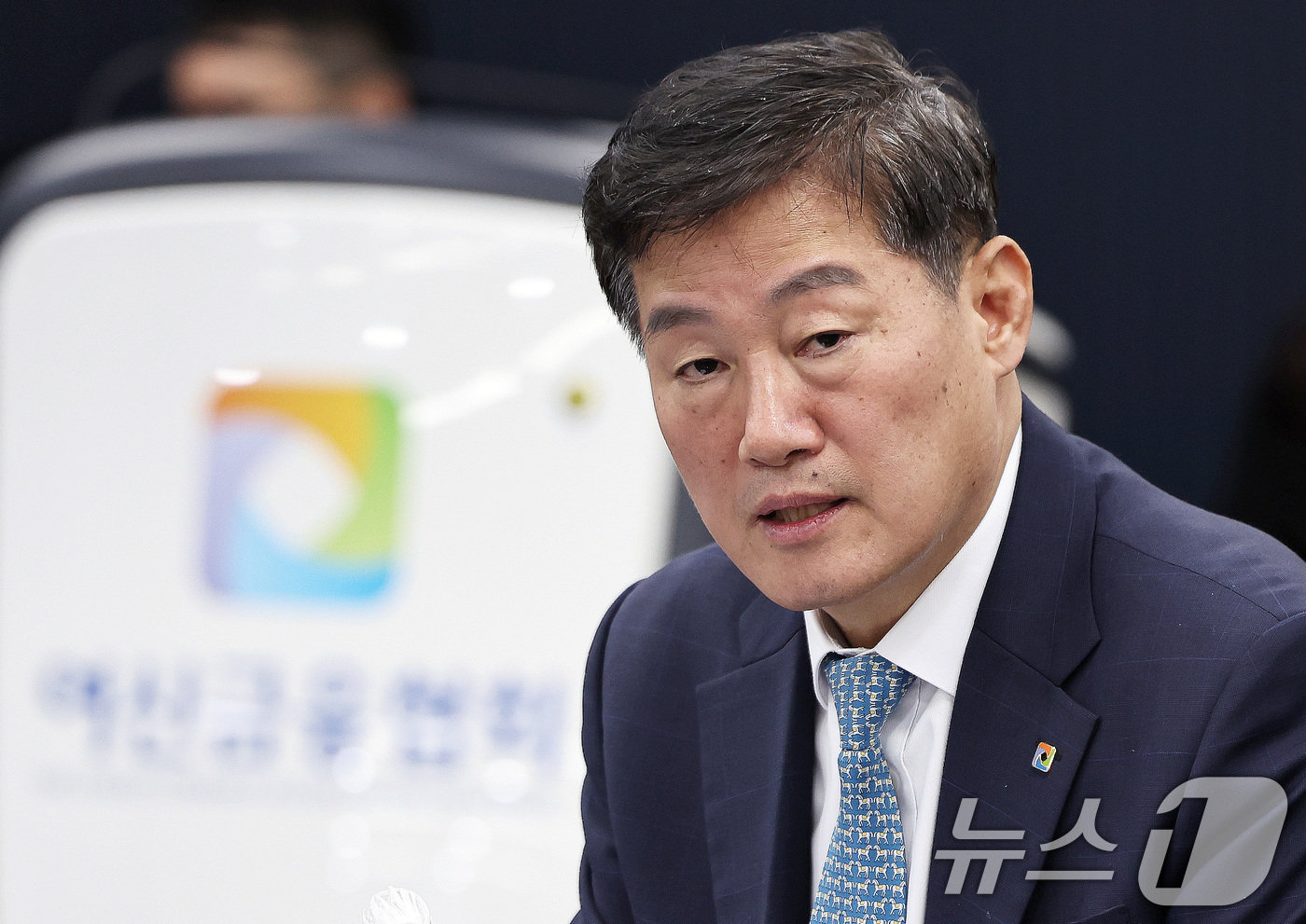 (서울=뉴스1) 구윤성 기자 = 정완규 여신금융협회장이 20일 오전 서울 중구 여신금융협회에서 열린 금융위원장-여신전문금융업권 CEO 간담회에서 발언을 하고 있다. 2025.11. …