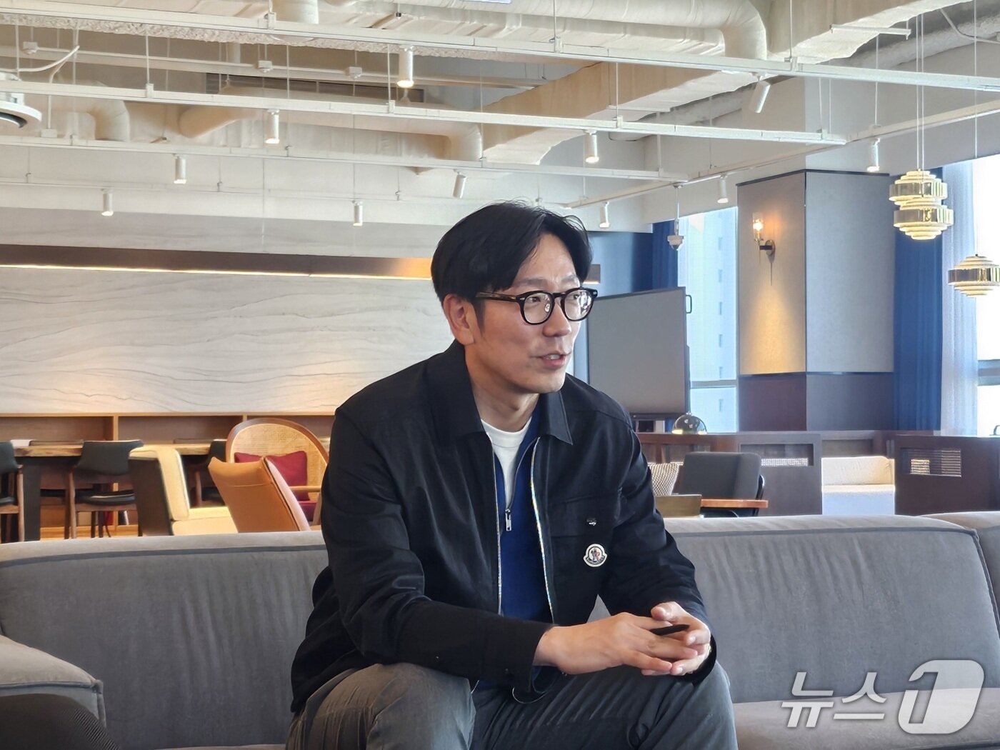 본문 이미지 - 김종협 파라메타 대표가 뉴스1과 인터뷰하고 있다.