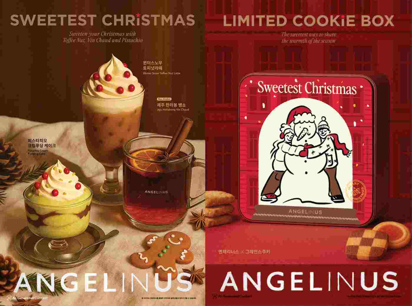 본문 이미지 - 엔제리너스, &#39;홀리데이 무드&#39; 크리스마스 시즌 제품.&#40;롯데GRS 제공&#41;