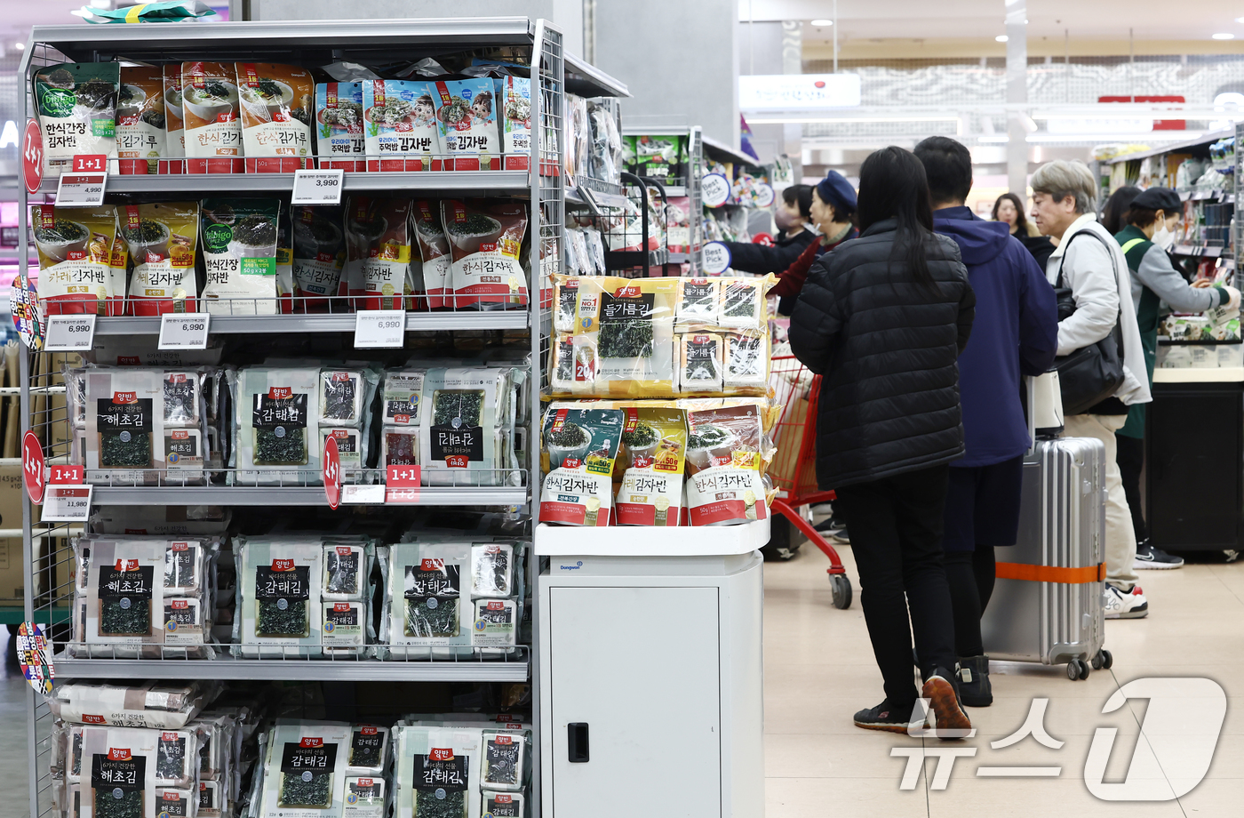 (서울=뉴스1) 김민지 기자 = 올해 김 수출액이 사상 처음으로 10억 달러를 넘었다.해양수산부에 따르면 올해 김 수출액은 이달 20일 기준 10억1500만달러, 약 1조5000억 …