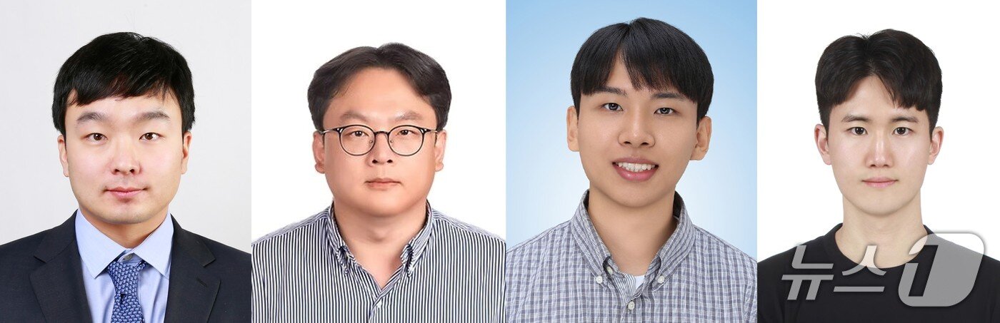 본문 이미지 - &#40;좌측부터&#41; 이동욱 교수, 류정기 교수, 강윤석 연구원&#40;제1저자&#41;, 이승현 연구원&#40;제1저자&#41;&#40;UNIST 제공. 재판매 및 DB금지&#41;/뉴스1