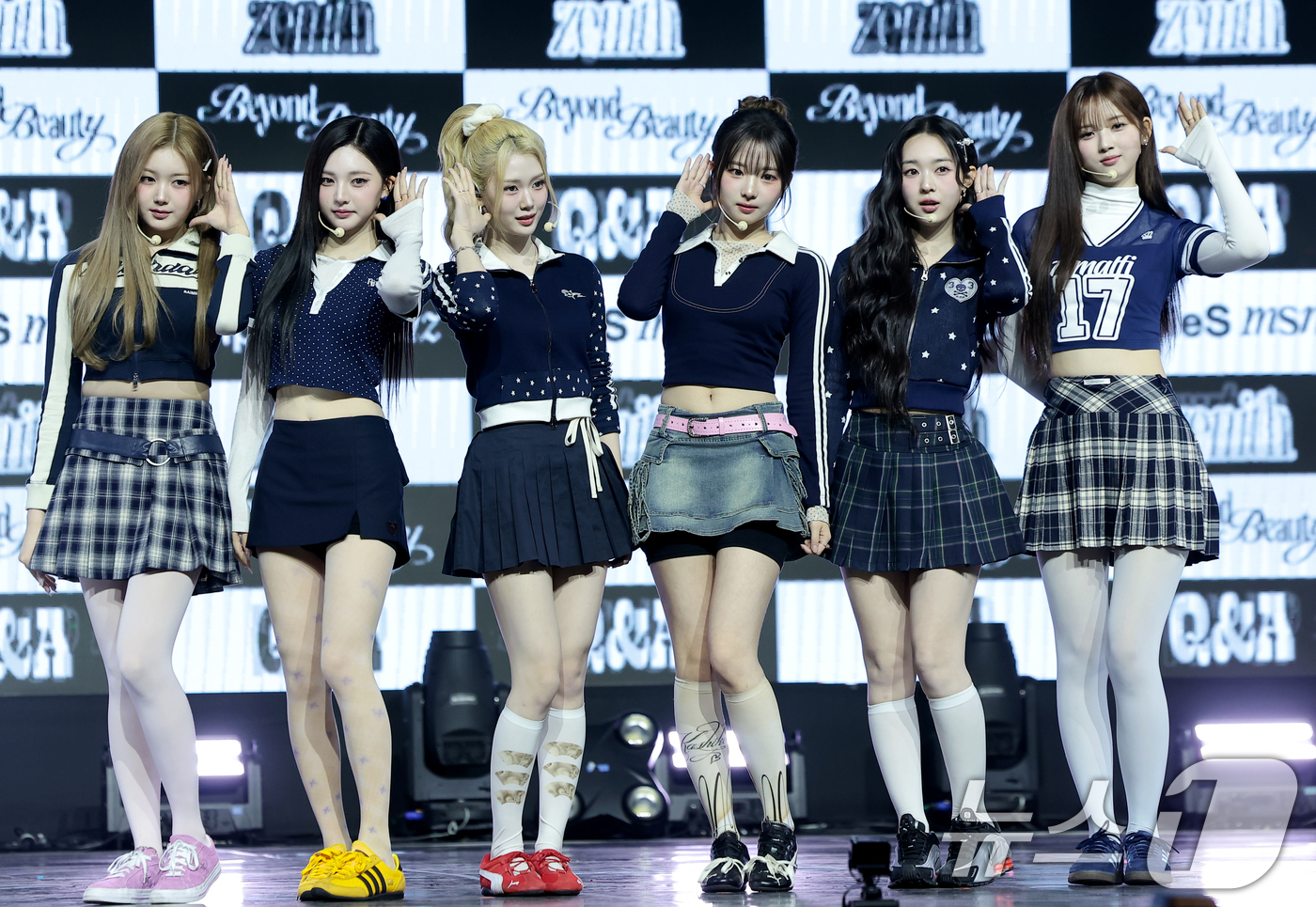 (서울=뉴스1) 권현진 기자 = 그룹 트리플에스(tripleS) 미소녀즈(msnz) zenith가 24일 서울 한남동 블루스퀘어에서 가진 새 앨범 'Beyond Beauty' 쇼케 …