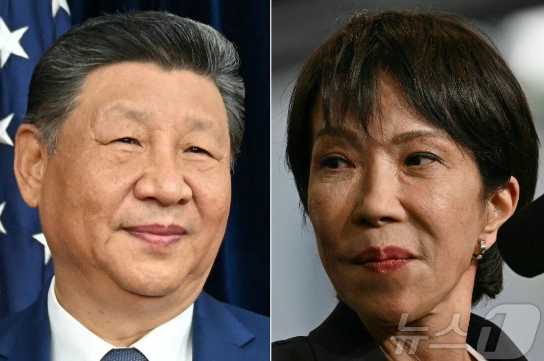본문 이미지 - 시진핑 중국 국가주석과 다카이치 사나에 일본 총리. 2025.10.31 ⓒ AFP=뉴스1 ⓒ News1 김지완 기자