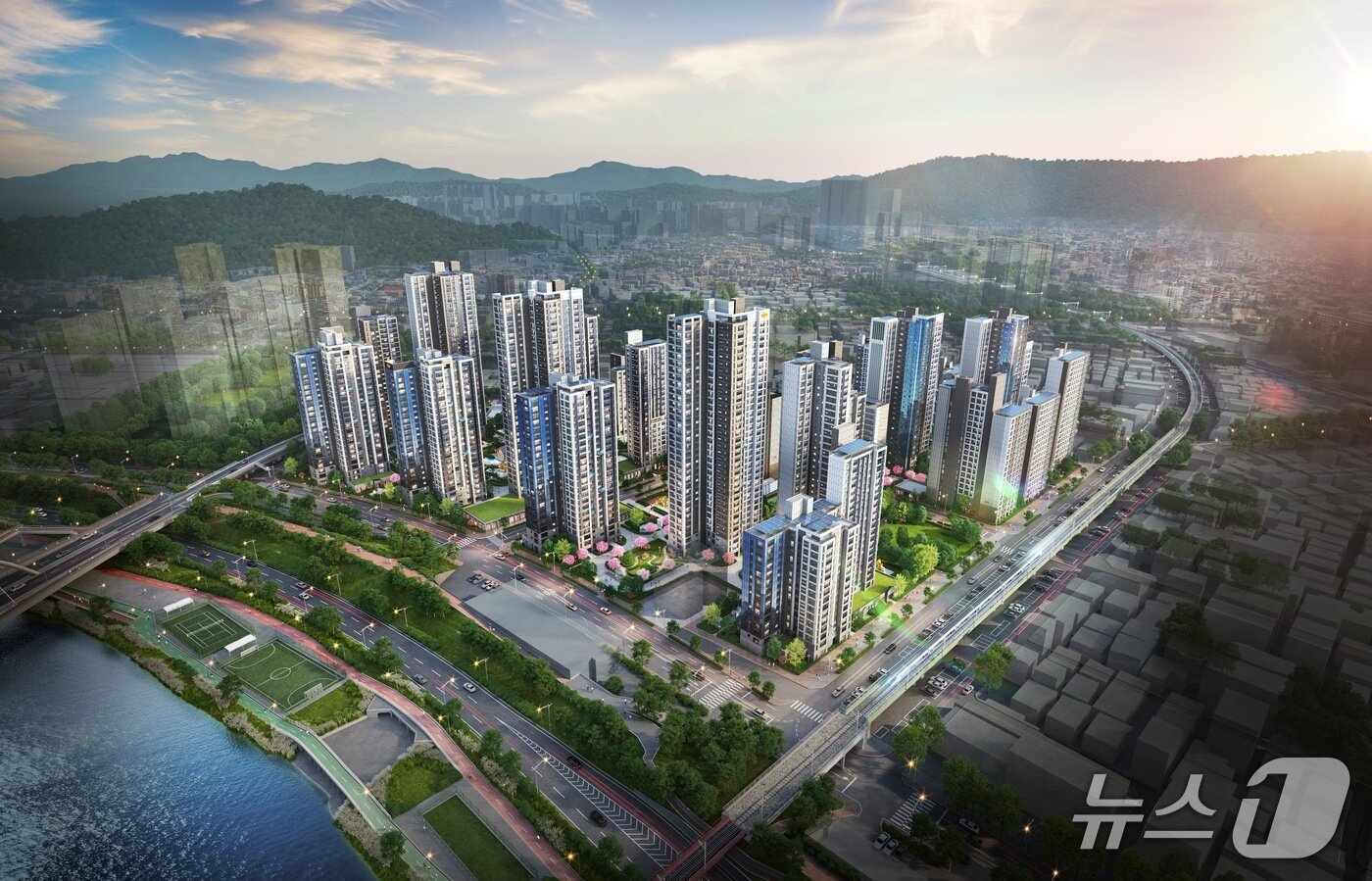 본문 이미지 -  중화동 325 모아타운 대상지 예상 조감도 &#40;서울시 제공&#41; 뉴스1 ⓒ News1