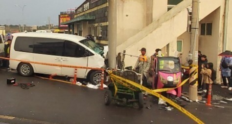 제주 우도 승합차 돌진사고 차량감식