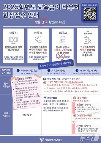 본문 이미지 - 서울시교육청 2025학년도 교육급여 바우처 안내.&#40;서울시교육청 제공&#41;