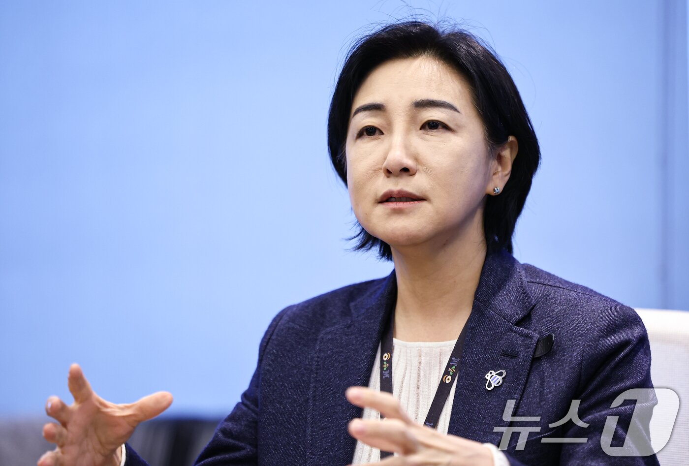 본문 이미지 - 이수정 한국IBM 대표이사 사장이 26일 서울 영등포구 한국IBM에서 뉴스1과 인터뷰를 하고 있다. 2025.11.26/뉴스1 ⓒ News1 김도우 기자