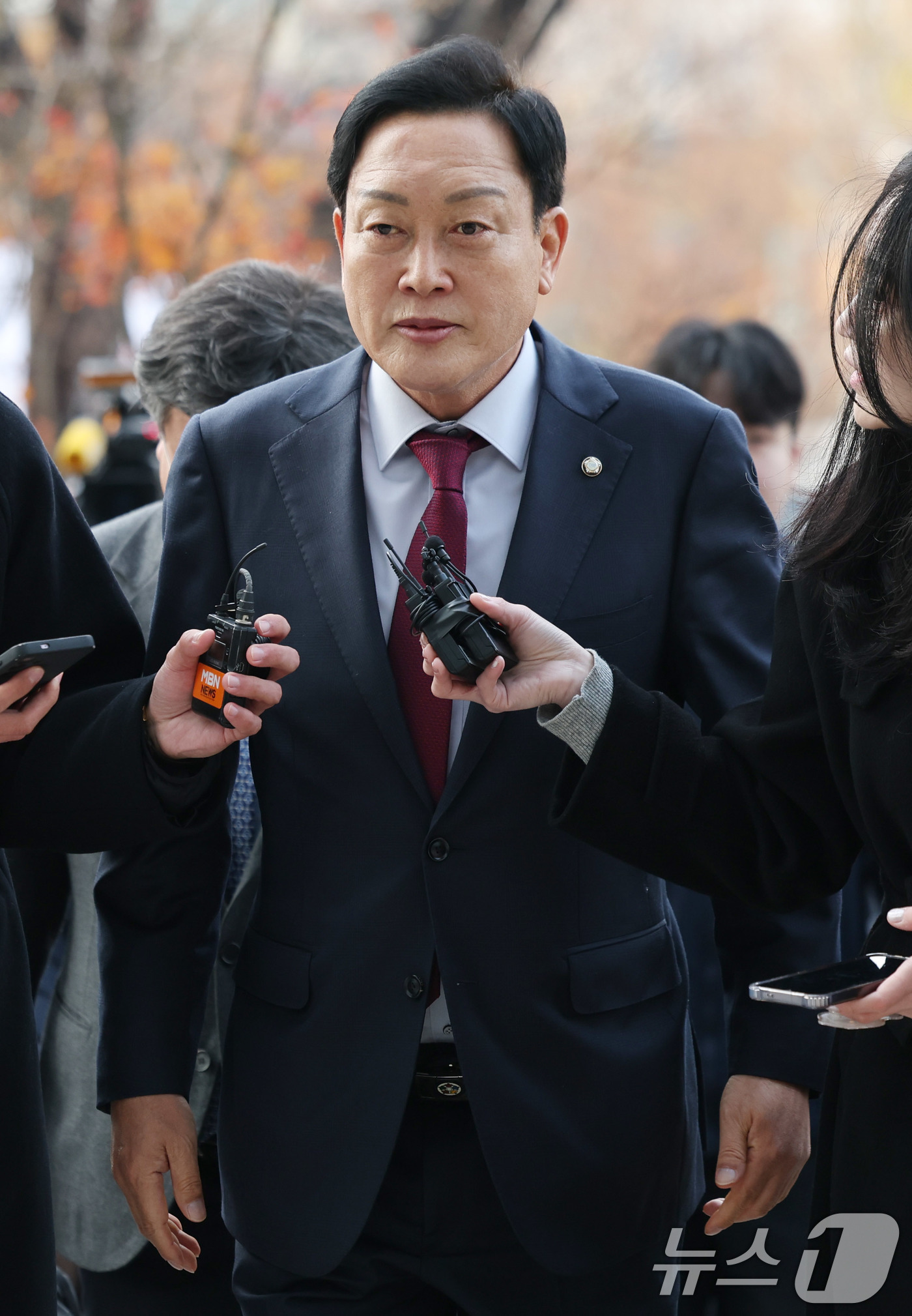 (서울=뉴스1) 박지혜 기자 = 김선교 국민의힘 의원이 26일 서울 종로구 광화문 KT 빌딩에 마련된 김건희 특검(특별검사 민중기) 사무실에 피의자 신분으로 출석하고 있다. 202 …