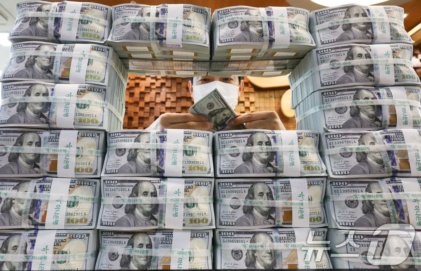 (서울=뉴스1) 허경 기자 = 연일 계속되는 달러·원 환율 고공행진에 시중은행의 달러 예금에 대규모 자금이 몰리고 있다. 불안정한 금융 시장 속에서 환차익을 노리는 투자 심리가 확 …