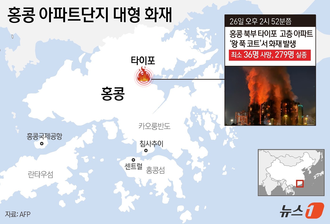 (서울=뉴스1) 윤주희 디자이너 = 로이터와 AFP통신에 따르면 리 장관은 이날 새벽 기자 회견에서 "현재까지 이 화재로 36명이 사망하고 279명이 실종 상태다. 29명이 아직 …