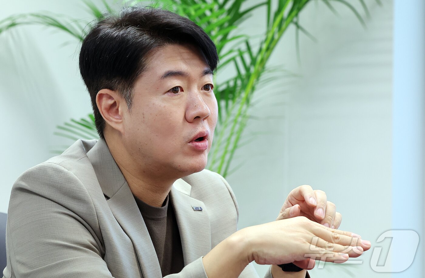 본문 이미지 - 전화성 한국초기투자액셀러레이터협회 회장이 27일 서울 종로구 뉴스1 사옥에서 인터뷰를 하고 있다. 2025.11.27/뉴스1 ⓒ News1 김진환 기자