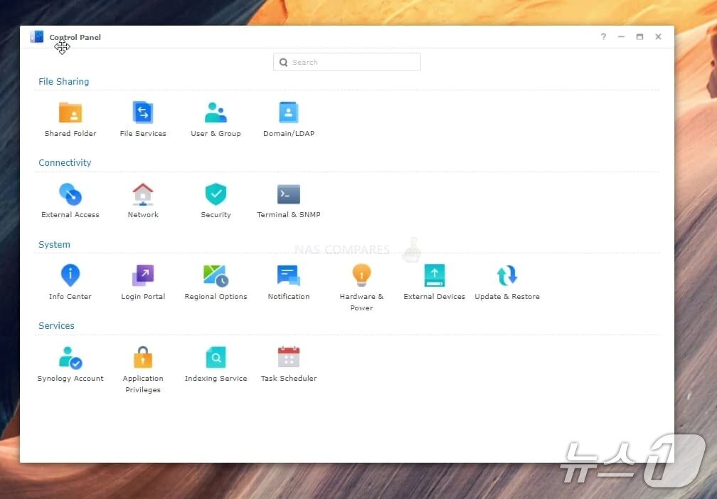 본문 이미지 - 웹 브라우저에서 접속한 시놀로지 DSM 메인 대시보드. 직관적인 UI로 편의성을 높였다. ⓒ News1 김민석 기자