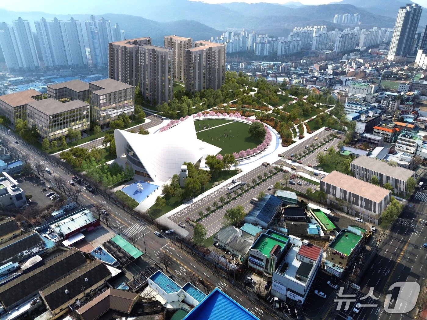 본문 이미지 - 대구 달성군 화원읍 옛 대구교도소 후적지 개발 조감도.(대구 달성군 제공. 재판매 및 DB금지)