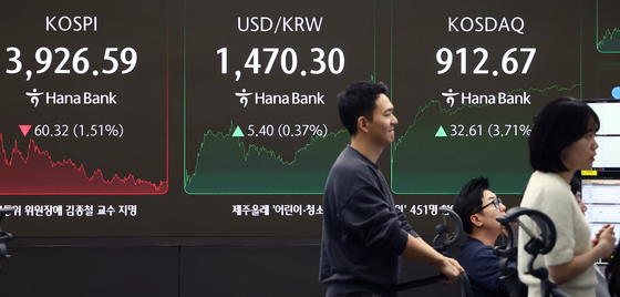 코스피 하락 장 마감