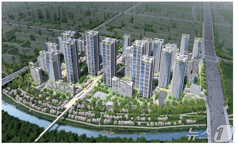 본문 이미지 - &#39;대치미도&#39;&#40;한보미도맨션 1·2차&#41; 재건축 조감도 &#40;서울시 제공&#41; 뉴스1ⓒ news1