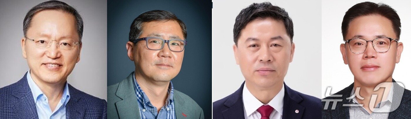 본문 이미지 - 왼쪽부터 박학규 삼성전자 사업지원실장 사장, 박홍근 삼성전자 SAIT 원장&#40;사장&#41;, 류재철 LG전자 CEO, 김봉춘 LG화학 CEO&#40;각사 제공&#41;