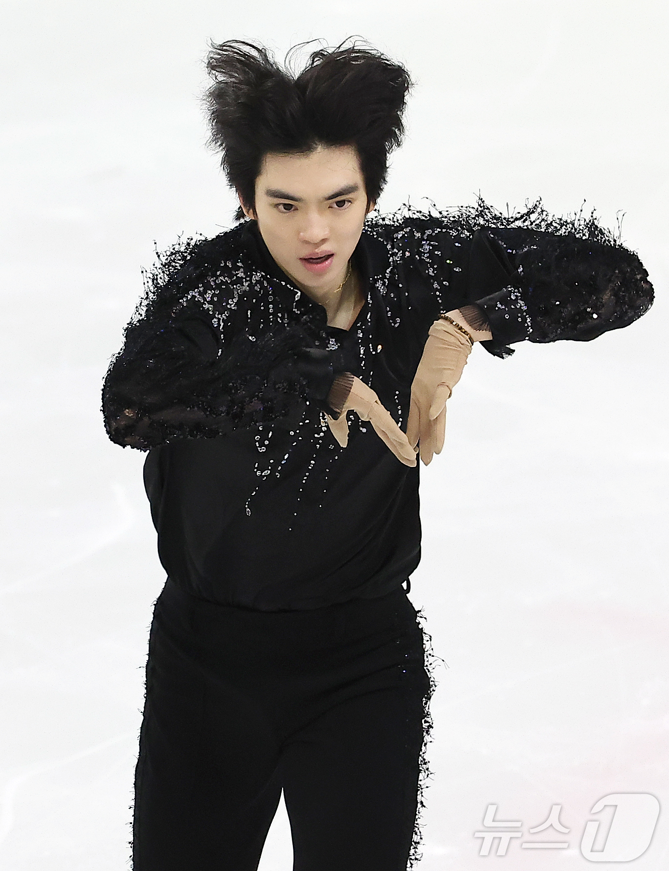 (서울=뉴스1) 김진환 기자 = 차준환(서울시청)이 29일 서울 양천구 목동아이스링크에서 열린 2025 KB금융 전국남녀 피겨스케이팅 회장배 랭킹대회 남자 시니어 쇼트프로그램에 출 …