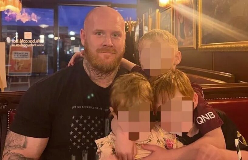 본문 이미지 - 살해당한 교도관 레니 스콧&#40;33&#41;과 그의 가족들. 출처=BBC