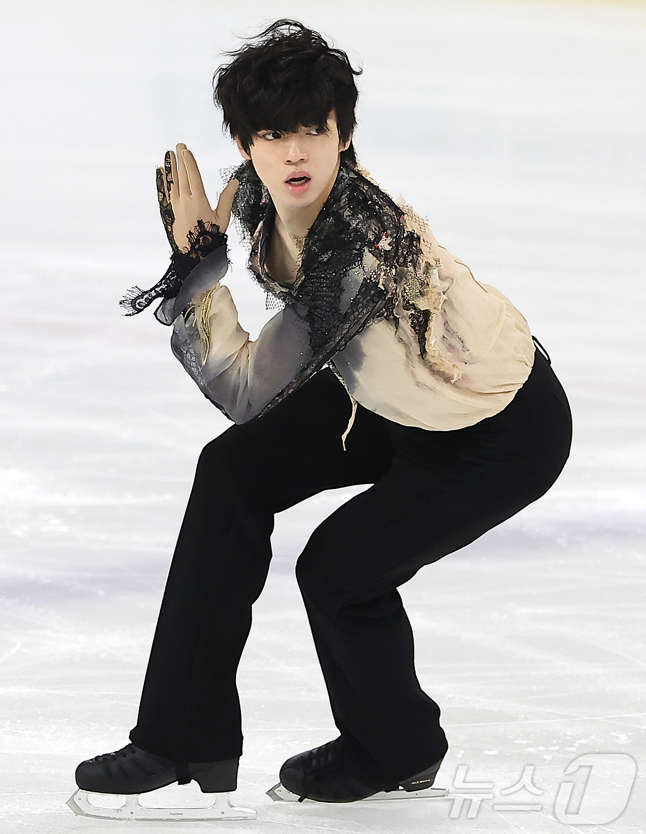 (서울=뉴스1) 김진환 기자 = 차준환(서울시청)이 30일 서울 양천구 목동아이스링크에서 열린 2025 KB금융 전국남녀 피겨스케이팅 회장배 랭킹대회 남자 싱글 프리 프로그램 연기 …